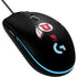 University of Utah Circle and Feather on Black G203 Prodigy RGB Wired Gaming Mouse Skin